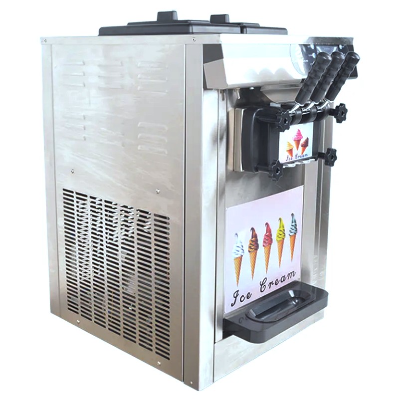 Table Top Stainless Steel Three-Head Ice Cream Maker