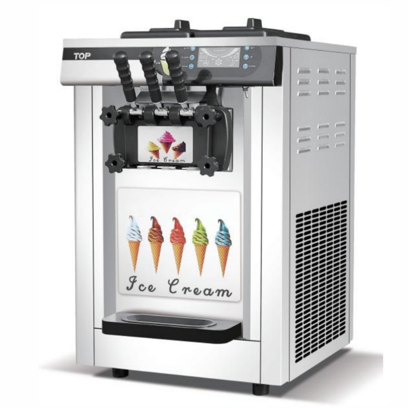 Table Top Stainless Steel Three-Head Ice Cream Maker