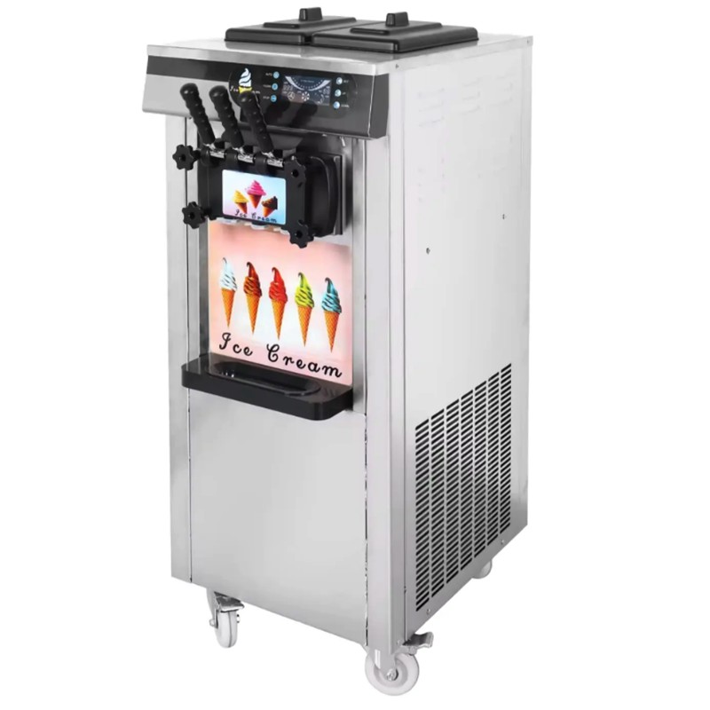 Vertical Stainless Steel Three-Head Ice Cream Maker