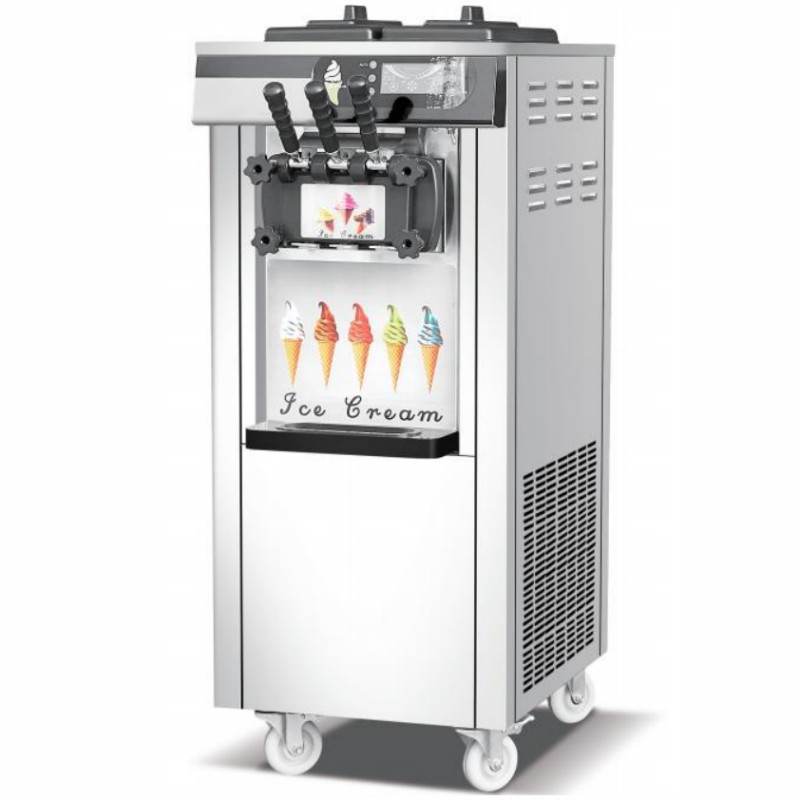 Vertical Stainless Steel Three-Head Ice Cream Maker