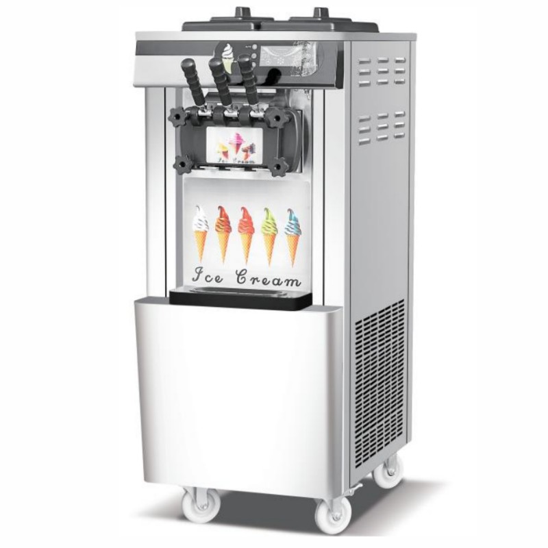 Large Vertical Stainless Steel Three-Head Ice Cream Maker