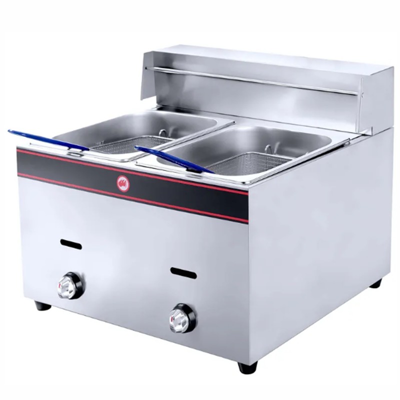 Counter Top 2-Tank 2-Basket Gas Fryer