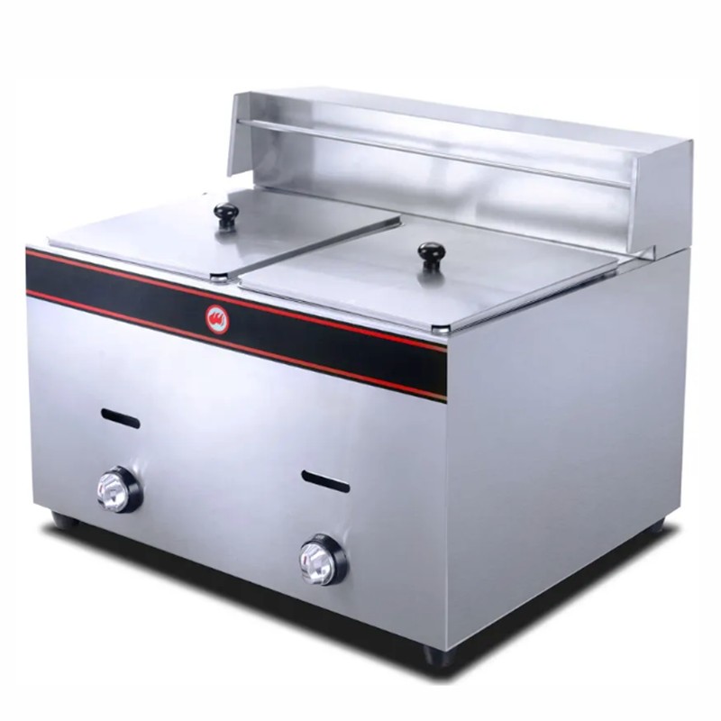 Counter Top 2-Tank 2-Basket Gas Fryer