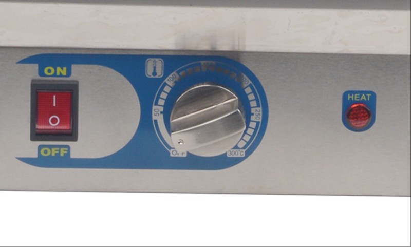 Large Electric Single Contact Flat+Grooved Grill