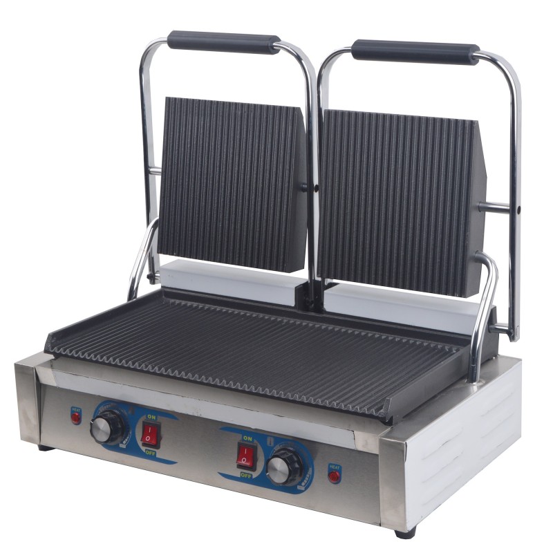 Electric Double Contact Grooved Grill