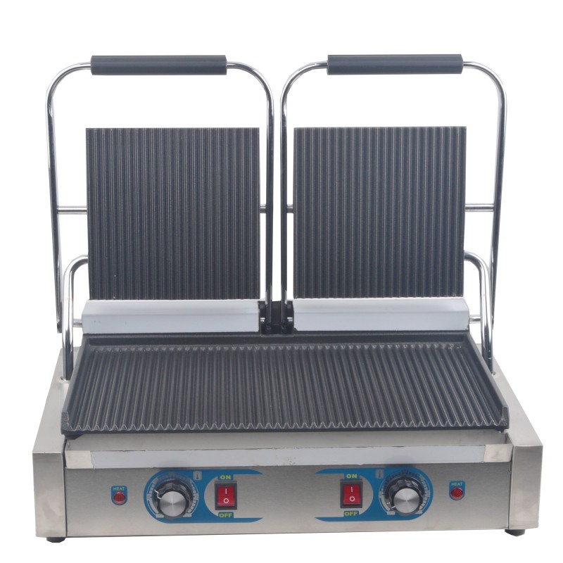 Electric Double Contact Grooved Grill