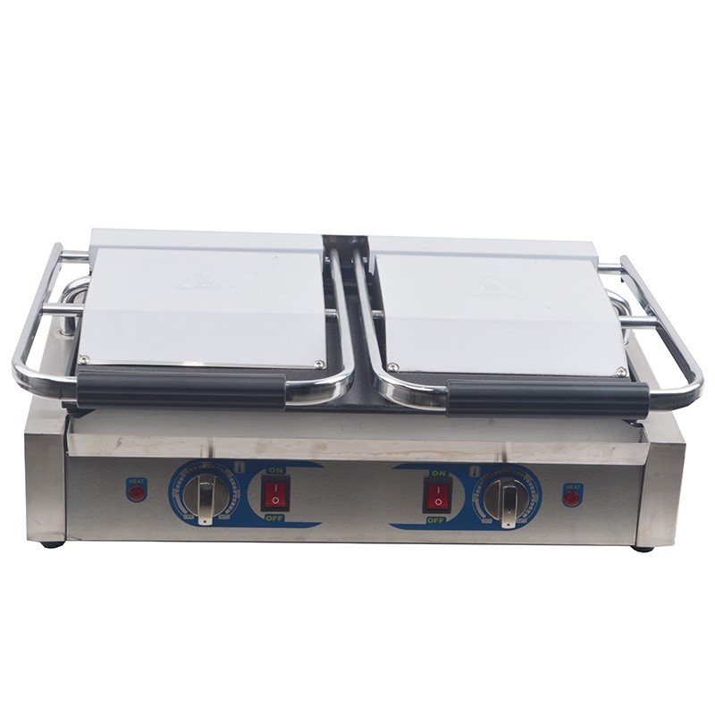 Electric Double Contact Flat+Grooved Grill