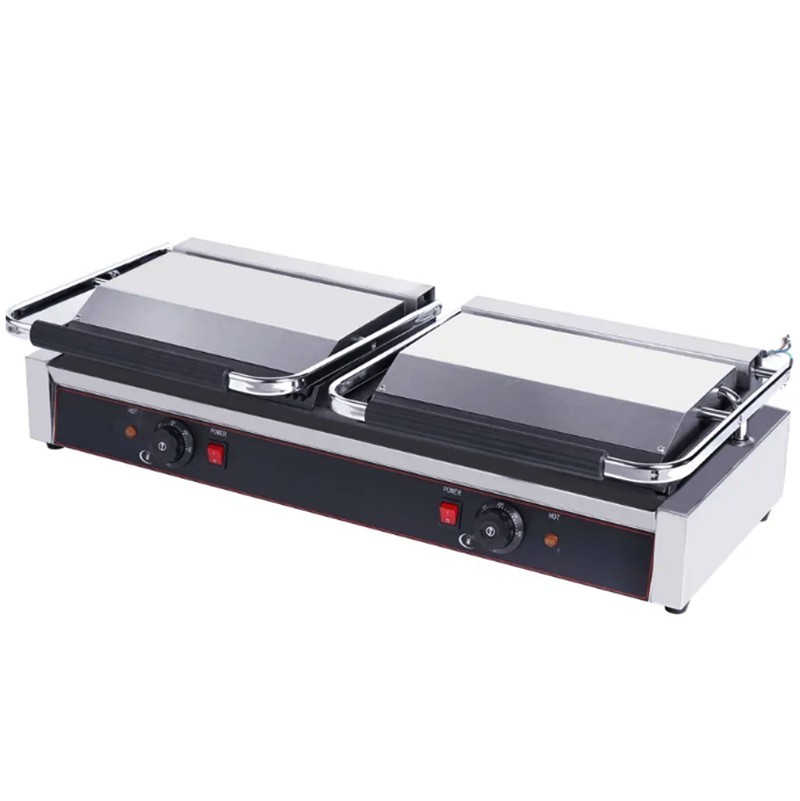 Electric Double Contact Separate Grooved Grill