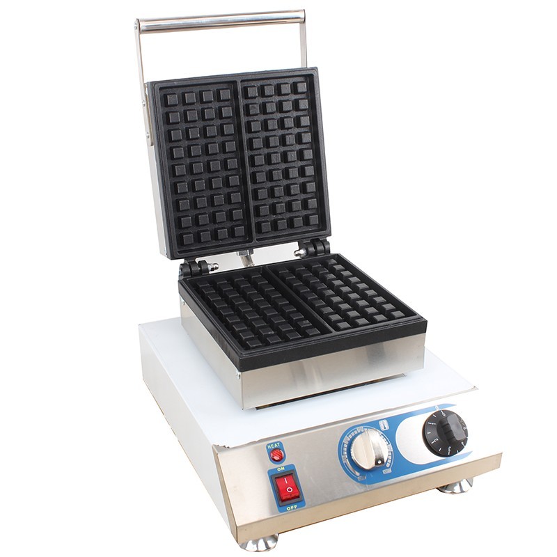 Rectangular Two-Quad Waffle Maker