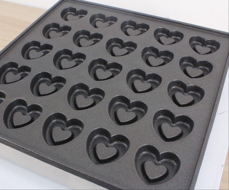 25 Cells Heart Shape Poffertjes Grill Pancake