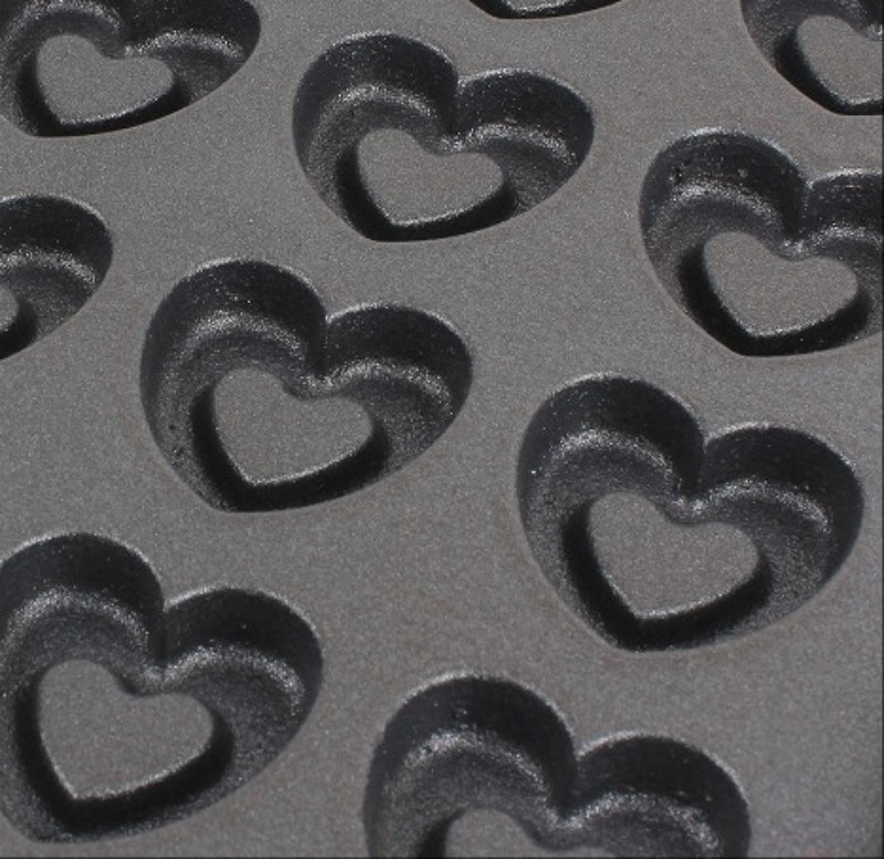 25 Cells Heart Shape Poffertjes Grill Pancake