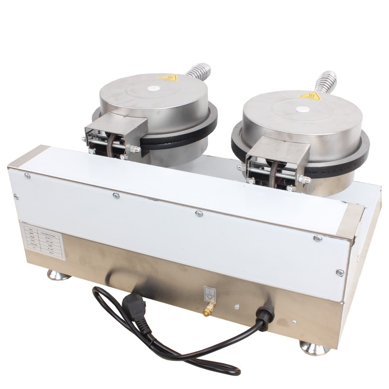 Professional 2-Plate Rolled Sugar Cone Maker