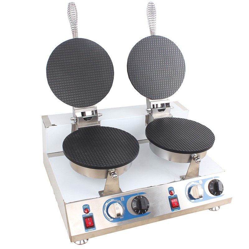 Professional 2-Plate Rolled Sugar Cone Maker