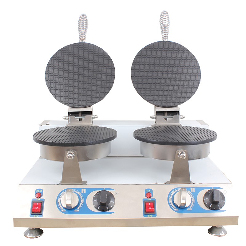 Professional 2-Plate Rolled Sugar Cone Maker