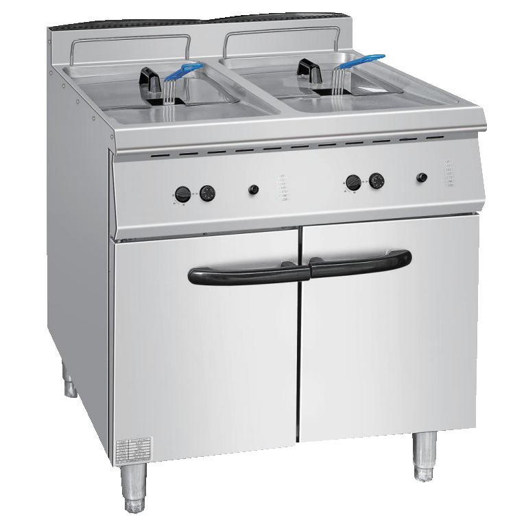 Gas 2-Tank Fryer With Cabinet