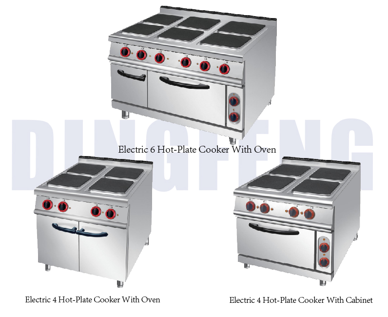 Electric 6 Square Hot-Plate Cooker With Oven