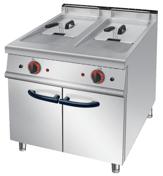 Electric 2-Tank Fryer With Cabinet