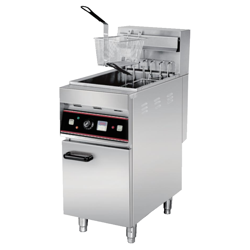 Vertical 1-Tank 2-Basket Electric Fryer