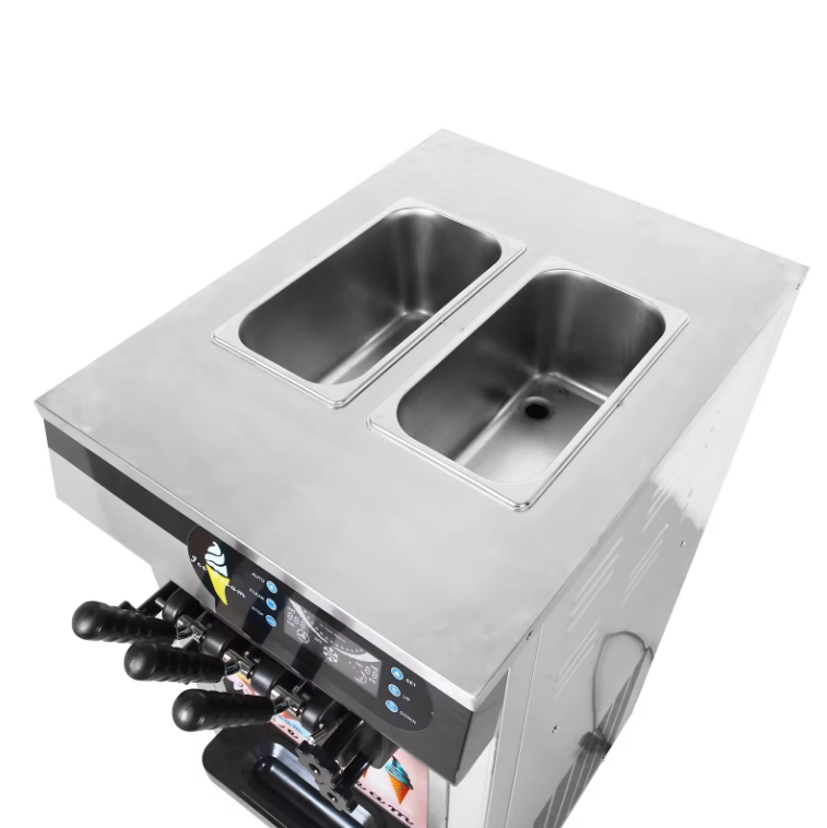 Table Top Stainless Steel Three-Head Ice Cream Maker