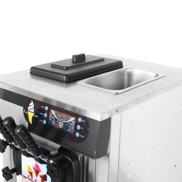Large Vertical Stainless Steel Three-Head Ice Cream Maker