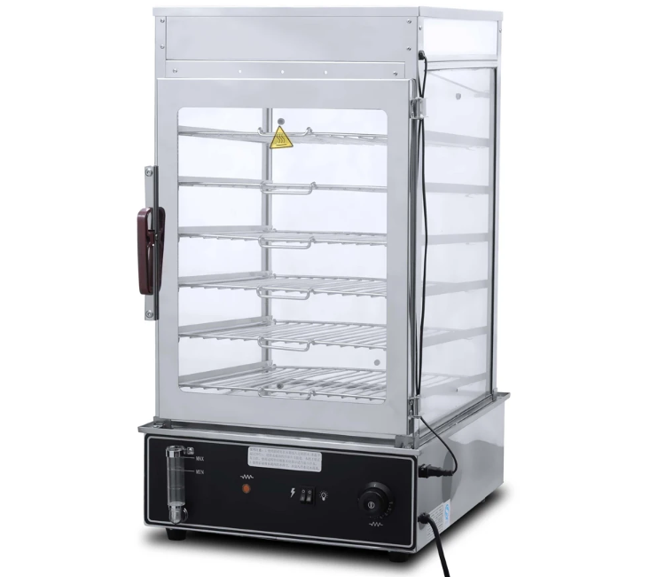 Tempered Glass Cooked Food Steaming Cabinet
