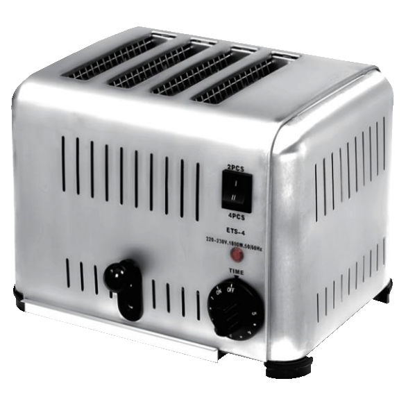 4 Slice Stainless Steel Bread Toaster