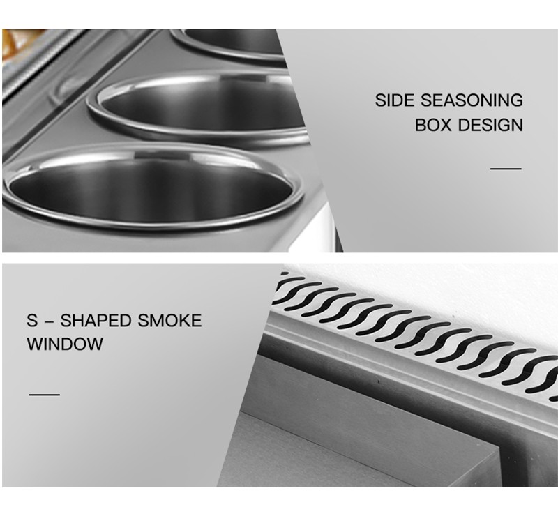 Two-in-One Table Top Gas Griddle With Two Fryer